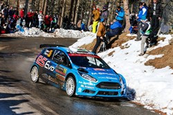 Evans domineert WRC 2 klasse in Monte Carlo